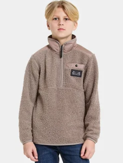 Fleecetøj|Didriksons Exa Fleecetrøje, Ash Brown Brun