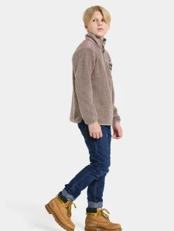 Fleecetøj|Didriksons Exa Fleecetrøje, Ash Brown Brun