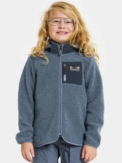 Børn Didriksons Fleecetøj-Exa Fleecetrøje, True Blue