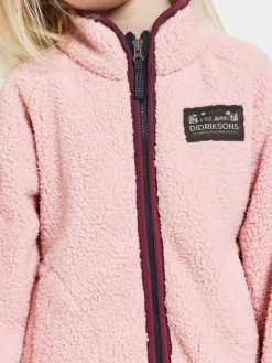 Børn Didriksons Fleecetøj-Gibbs Fleecetrøje, Dusty Pink