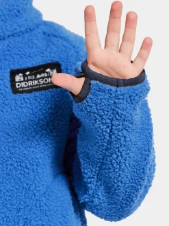 Børn Didriksons Fleecetøj-Gibbs Fleecetrøje, Caribbean Blue