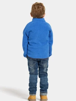 Børn Didriksons Fleecetøj-Gibbs Fleecetrøje, Caribbean Blue