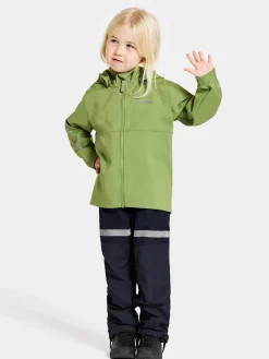 Børn Didriksons Overtøj- Hindbær Vindjakke, Algae Green