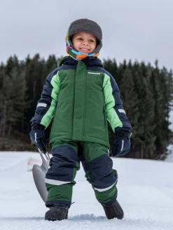 Børn Didriksons Termotøj|Vintertøj-Idre Overtræksbukser, Pine Green