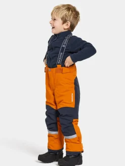 Termotøj|Vintertøj|Didriksons Idre Overtræksbukser, Orange Jam Sort/Orange