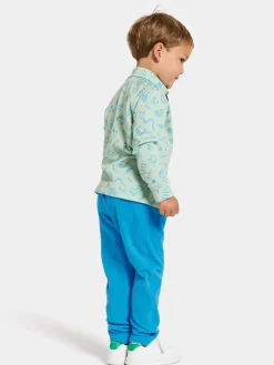 Overdele|Didriksons Jadis Trøje med Lynlås, Doodle Pale Mint Blå