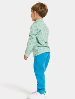 Overdele|Didriksons Jadis Trøje med Lynlås, Doodle Pale Mint Blå