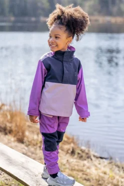 Overtøj|Didriksons Lingon Anorak, Tulip Purple Lilla/Lyserød/Blå