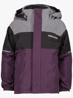 Vintertøj|Didriksons Lux Vinterjakke, Plumb Lilla/Grå/Sort