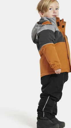 Vintertøj|Didriksons Lux Vinterjakke, Burnt Glow Orange/Grå