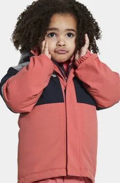 Vintertøj|Didriksons Lux Vinterjakke, Peach Rose Lyserød/Grå