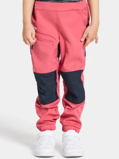 Børn Didriksons Overtøj-Lövet Softshellbukser, Dusty Azalea