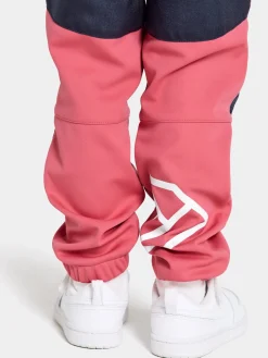 Børn Didriksons Overtøj-Lövet Softshellbukser, Dusty Azalea