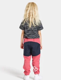 Børn Didriksons Overtøj-Lövet Softshellbukser, Dusty Azalea