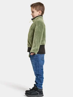 Fleecetøj|Didriksons Mejram Fleecetrøje, Light Moss Grøn