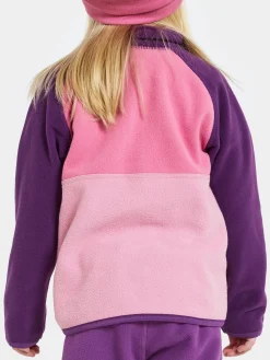 Børn Didriksons Fleecetøj-Monte Fleecetrøje, Light Heather Pink