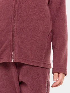 Børn Didriksons Fleecetøj-Monte Fleecetrøje, Rusty Wine