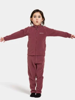 Børn Didriksons Fleecetøj-Monte Fleecetrøje, Rusty Wine