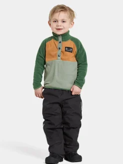 Børn Didriksons Fleecetøj-Monte Fleecetrøje, Light Moss