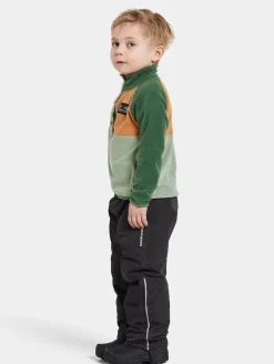 Børn Didriksons Fleecetøj-Monte Fleecetrøje, Light Moss