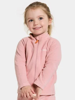 Fleecetøj|Didriksons Monte Fleecetrøje, Soft Pink Lyserød