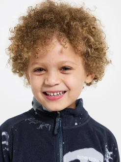 Børn Didriksons Fleecetøj-Monte Fleecetrøje, Winter Ocean Blue