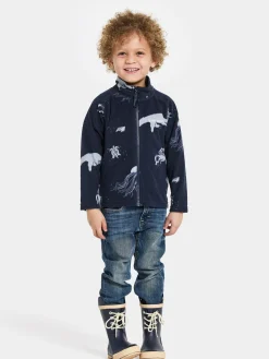 Børn Didriksons Fleecetøj-Monte Fleecetrøje, Winter Ocean Blue