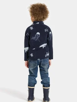 Børn Didriksons Fleecetøj-Monte Fleecetrøje, Winter Ocean Blue