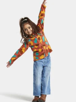 Børn Didriksons Fleecetøj-Monte Fleecetrøje, Pink Blob Camo