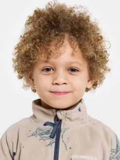 Børn Didriksons Fleecetøj-Monte Fleecetrøje, Winter Ocean Multi