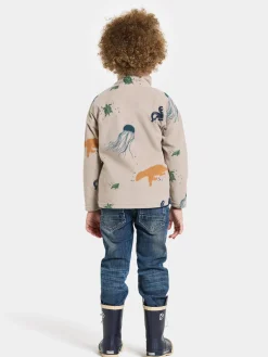 Børn Didriksons Fleecetøj-Monte Fleecetrøje, Winter Ocean Multi