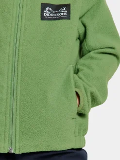 Fleecetøj|Didriksons Muskot  Vindtæt Vindtæt Fleecetrøje, Algae Green
