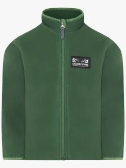 Børn Didriksons Fleecetøj-Muskot  Vindtæt Vindtæt Fleecetrøje, Pine Green