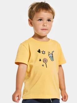 Overdele|Didriksons Mynta T-shirt, Creamy Yellow Flerfarvet/Gul