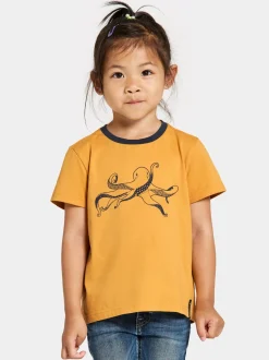 Børn Didriksons Overdele-Mynta T-shirt, Dark Pollen