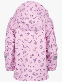 Børn Didriksons Overtøj-Norma Skaljakke, Doodle Orchid Pink