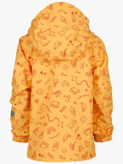 Overtøj|Didriksons Norma Skaljakke, Doodle Papaya Orange Orange/Lyserød