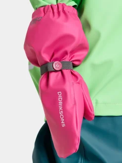 Regntøj|Tilbehør|Didriksons Pileglove Forede Regnvanter, True Pink Lyserød