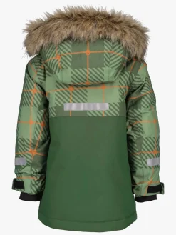 Vintertøj|Didriksons Polarbjörn Vinterjakke, Termos Pine Green Grøn/Orange