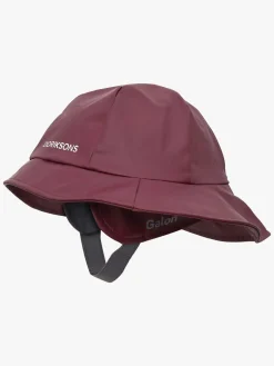 Børn Didriksons Regntøj|Tilbehør-Regnhat, Anemon Red