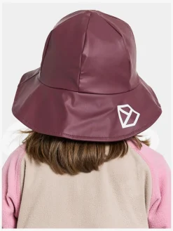 Børn Didriksons Regntøj|Tilbehør-Regnhat, Anemon Red