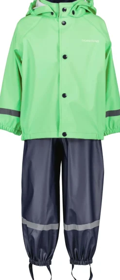 Regntøj|Didriksons Slaskeman Regnsæt, Dusty Lime Grøn/Blå
