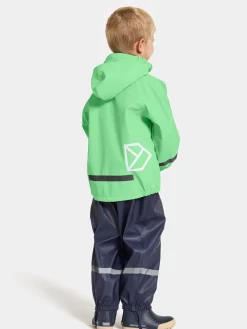 Regntøj|Didriksons Slaskeman Regnsæt, Dusty Lime Grøn/Blå