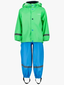Regntøj|Didriksons Slaskeman Regnsæt, Frog Green Grøn/Blå