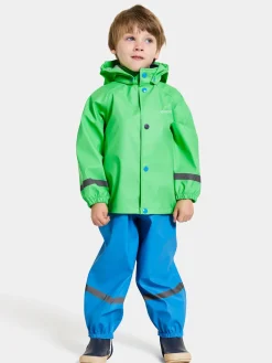 Regntøj|Didriksons Slaskeman Regnsæt, Frog Green Grøn/Blå