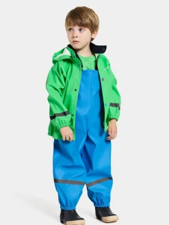 Regntøj|Didriksons Slaskeman Regnsæt, Frog Green Grøn/Blå