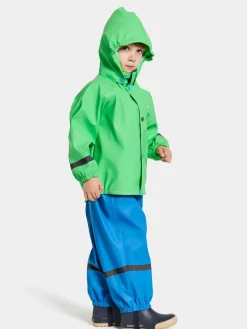 Regntøj|Didriksons Slaskeman Regnsæt, Frog Green Grøn/Blå