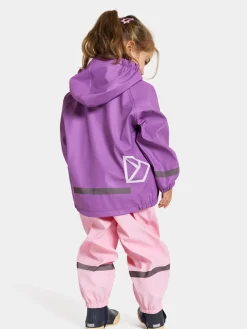 Regntøj|Didriksons Slaskeman Regnsæt, Tulip Purple Lilla/Lyserød