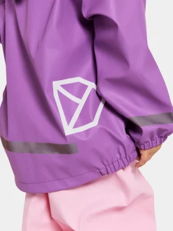 Regntøj|Didriksons Slaskeman Regnsæt, Tulip Purple Lilla/Lyserød