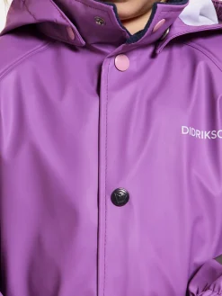 Regntøj|Didriksons Slaskeman Regnsæt, Tulip Purple Lilla/Lyserød